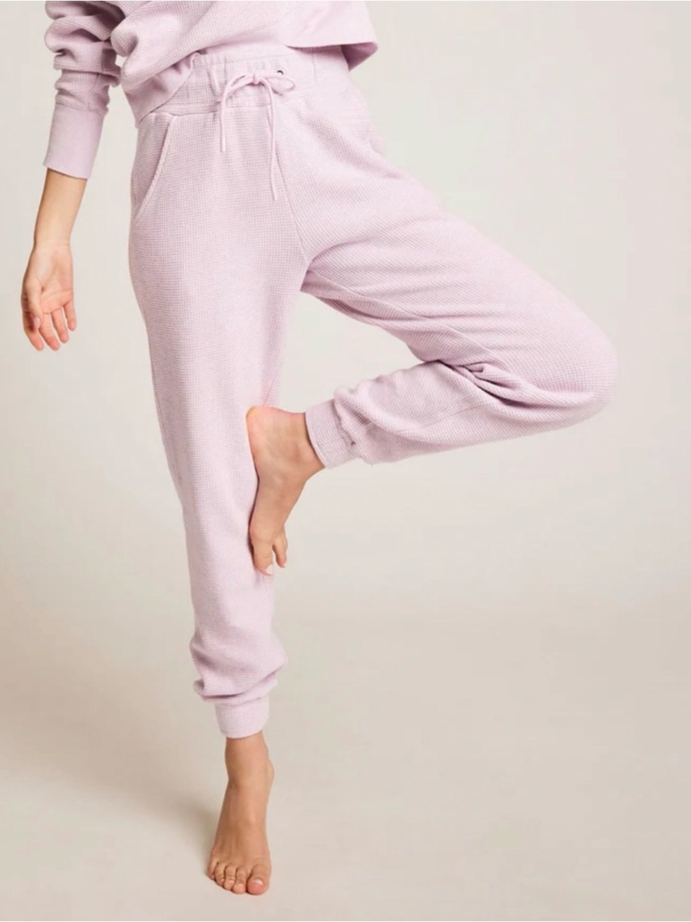 Negative Underwear Light Lilac Waffle Knit Joggers